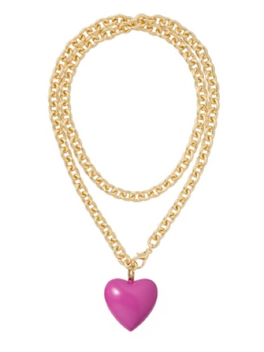 NWOT Roxanne Assoulin The Big Puffy Heart Charm Necklace